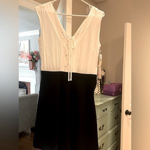 Sexy black and white mini dress